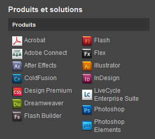 Produits et solutions Adobe