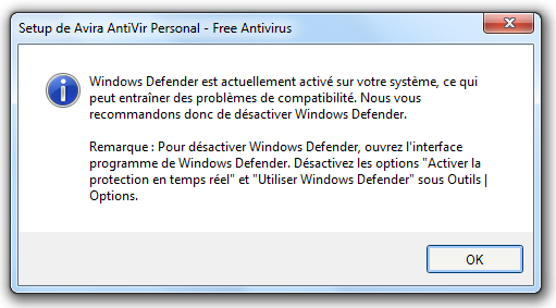 Avertissement Windows iDefender