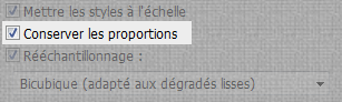 Taille de l'image - Conserver les proportions