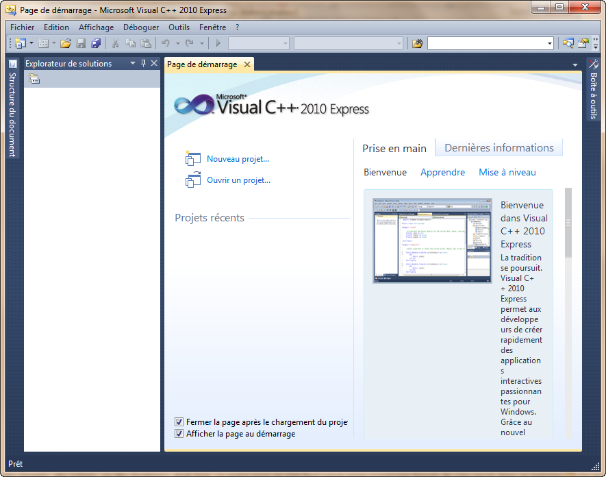 Aperçu de Visual C++