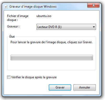 Graveur d’image disque Windows