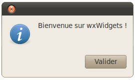 wxApp01 sous Linux avec le thème Ambiance