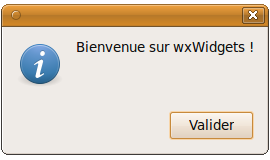 wxApp01 sous Linux avec le thème Human