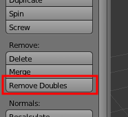 Cliquez sur Remove Doubles
