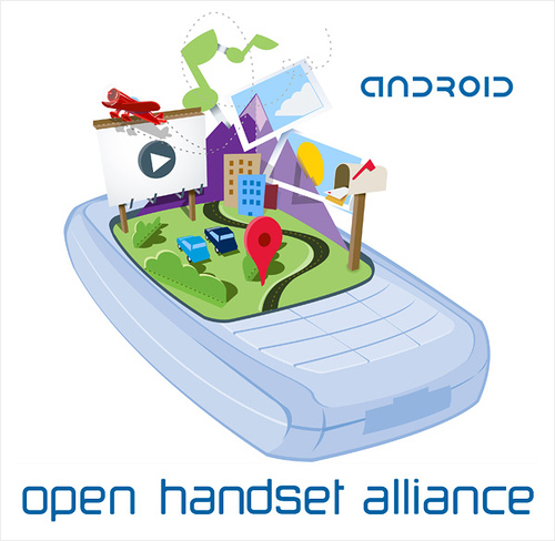 Le logo de l'OHA, une organisation qui cherche à développer des standards open source pour les appareils mobiles