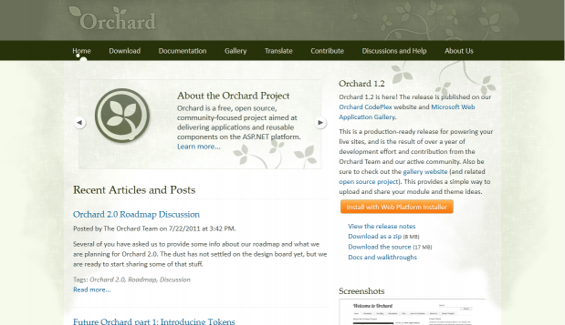Site web de Orchard