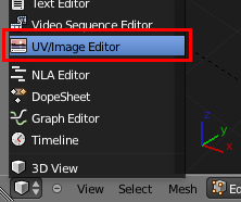 Ouvrez une fenêtre UV/Image Editor