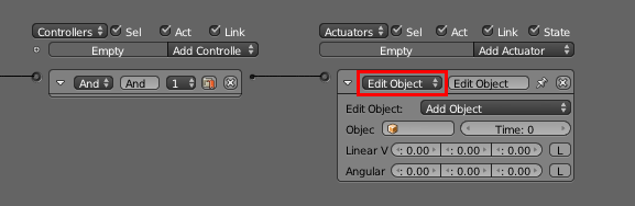 Choisissez l'Actuator Edit object…