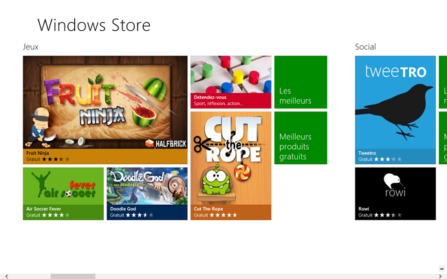 Le Windows Store