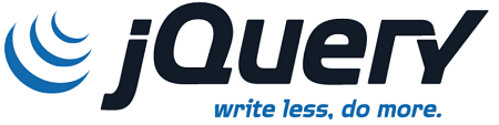 Le logo de jQuery avec son slogan