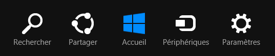 Aperçu des icônes monochromes du menu « démarrer » de Windows 8