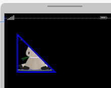 Le triangle avec un pinceau utilisant l'image de Zozor