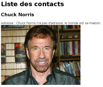 L'adresse de Chuck Norris !