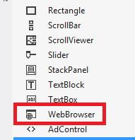 Le contrôle WebBrowser dans la boite à outils