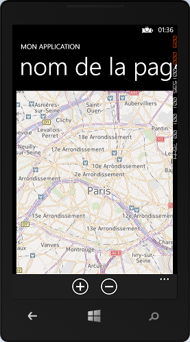 Déplacement et zoom pour afficher la carte de Paris