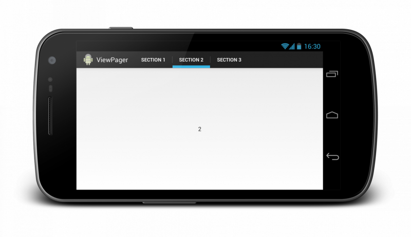 Affichage du ViewPager avec une barre d'indicateur en paysage