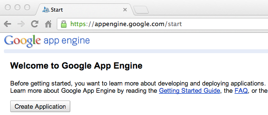 L'interface d'administration de vos projets App Engine chez Google