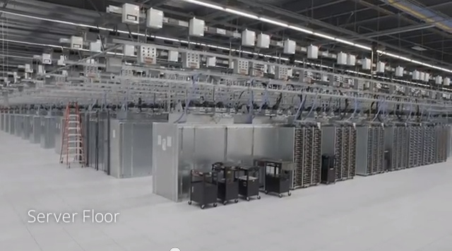 Vidéo d'un datacenter de Google
