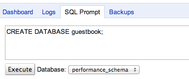 Création d'une base avec une commande SQL