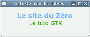 Gtk Label