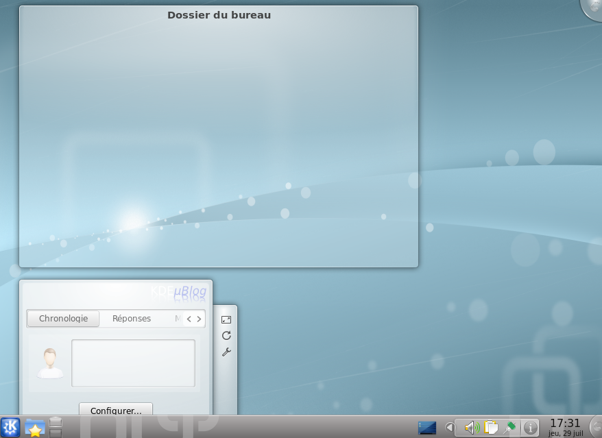 Le bureau de KDE