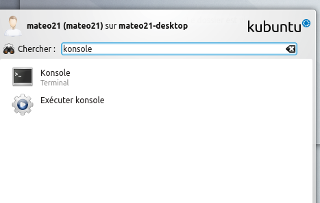 La console de KDE