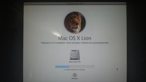Installation d'OS X
